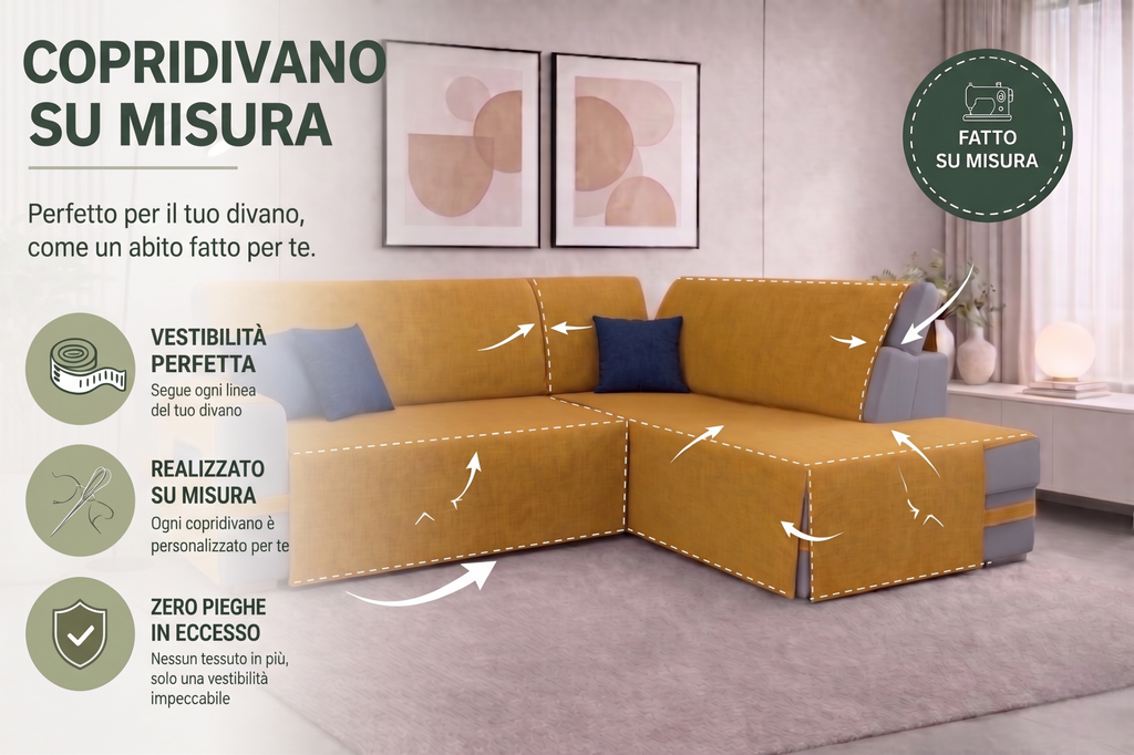 Copridivano Angolare Impermeabile - Fatto su Misura-6