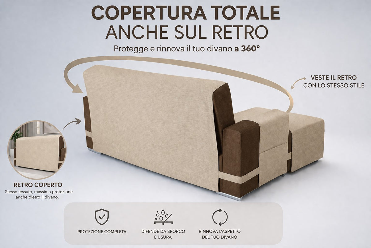 Salvadivano COVER | Copridivano con Penisola - ARMOR oro-6