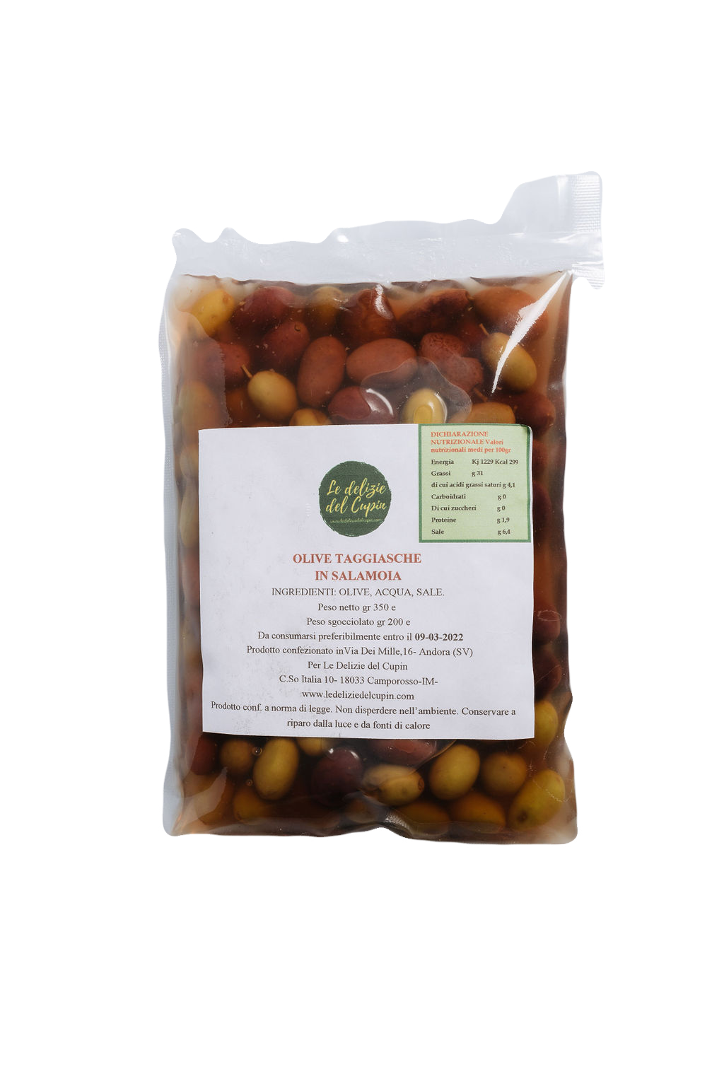 Olive 100% Taggiasche in Salamoia 180gr-0