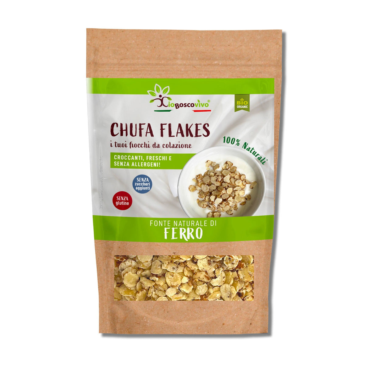 Fiocchi di Chufa Bio Senza Glutine e Zuccheri Aggiunti 180 g