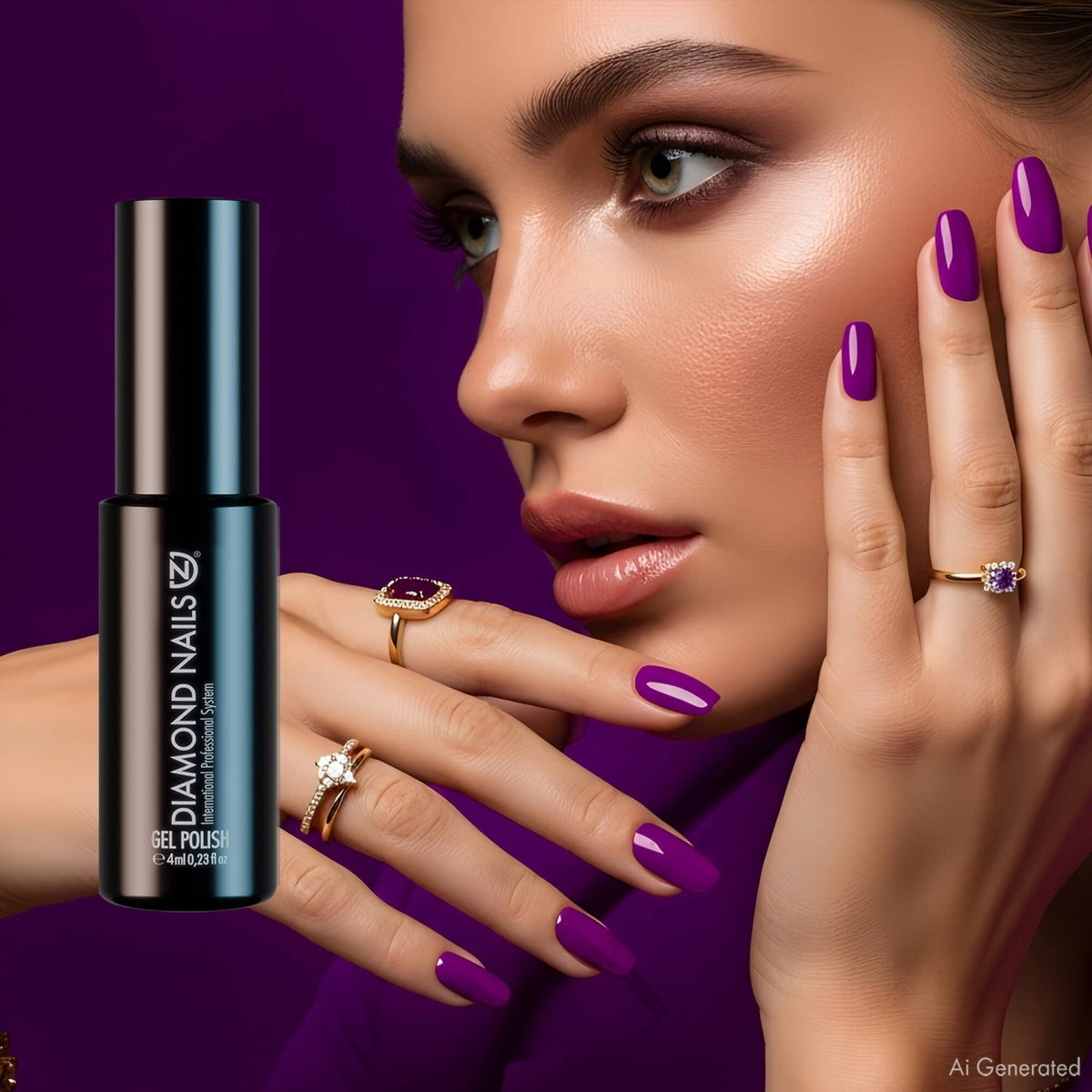 Gel Polish – Neon Purple – DN154 – 4ml – HEMA Free - Mio NEGOZIO 🌹💐Diamond NailsDiamond Nails