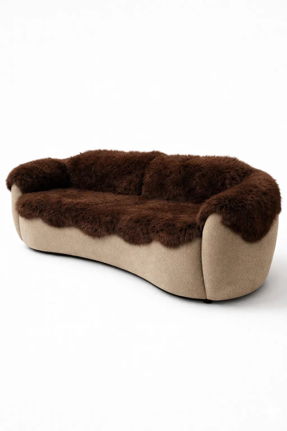 Genuine Brown Sheepskin Couch Cover for Dogs — Natural Sofa Protector (Plastic-Free) - Mio NEGOZIO 🌹💐MellowConceptStoreMellowConceptStore