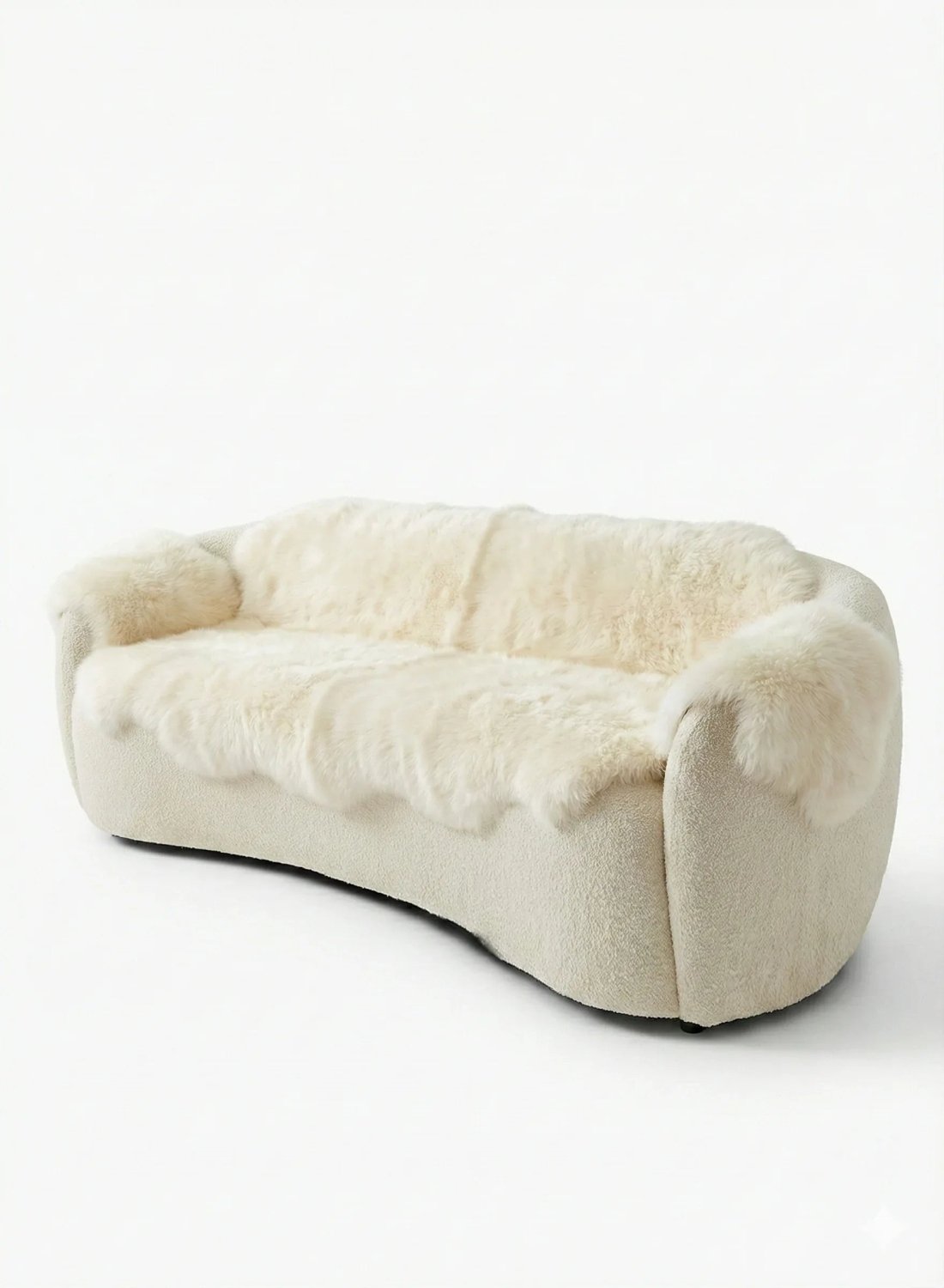Genuine Ivory Sheepskin Couch Cover for Dogs — Natural Sofa Protector (Plastic-Free) - Mio NEGOZIO 🌹💐MellowConceptStoreMellowConceptStore