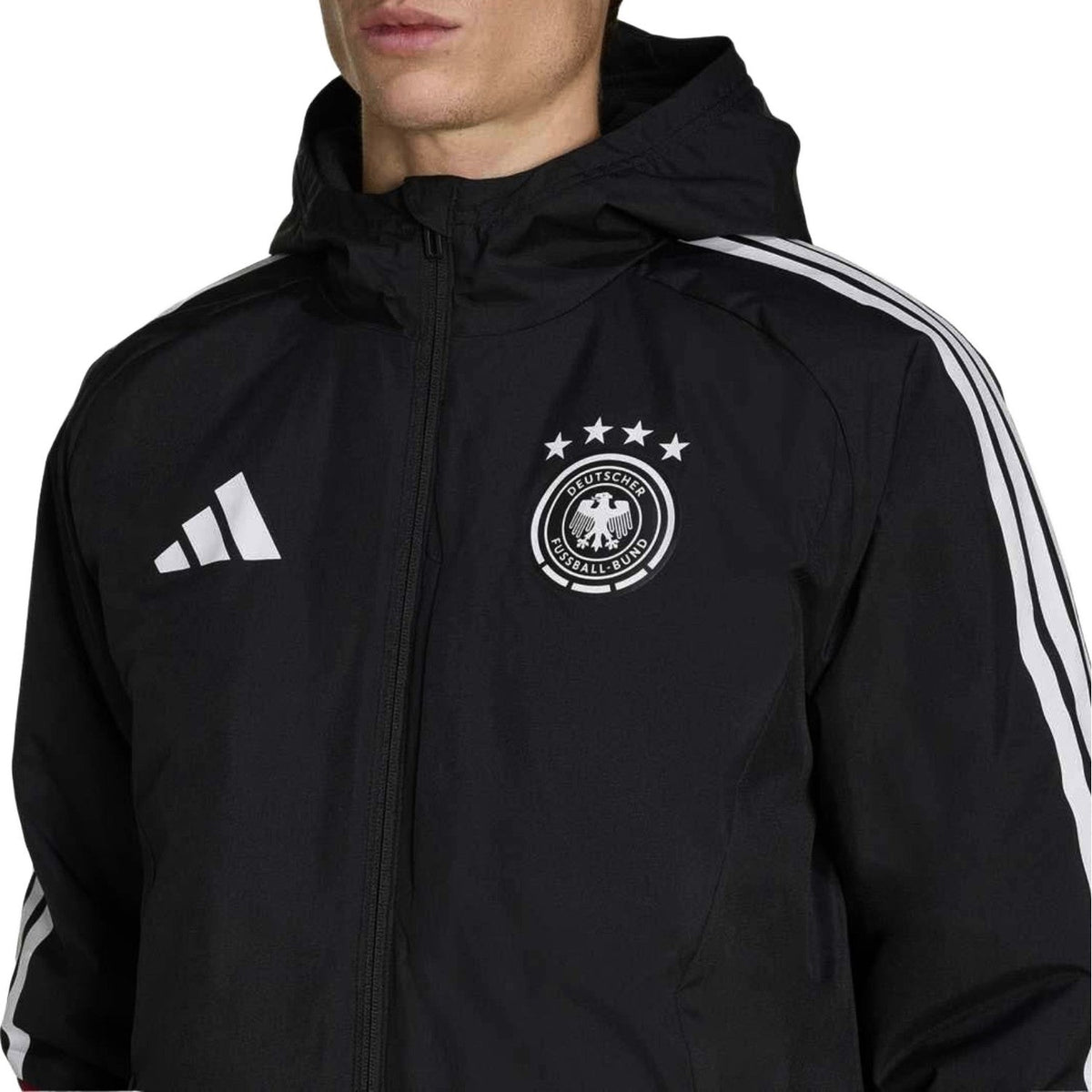 Germany black training bench parka jacket 2026/27 - Adidas-1