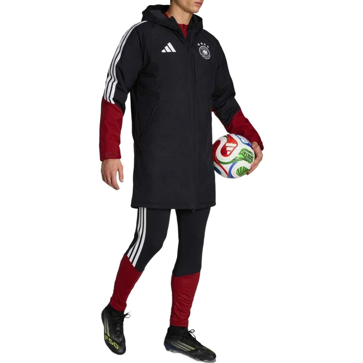 Germany black training bench parka jacket 2026/27 - Adidas-3