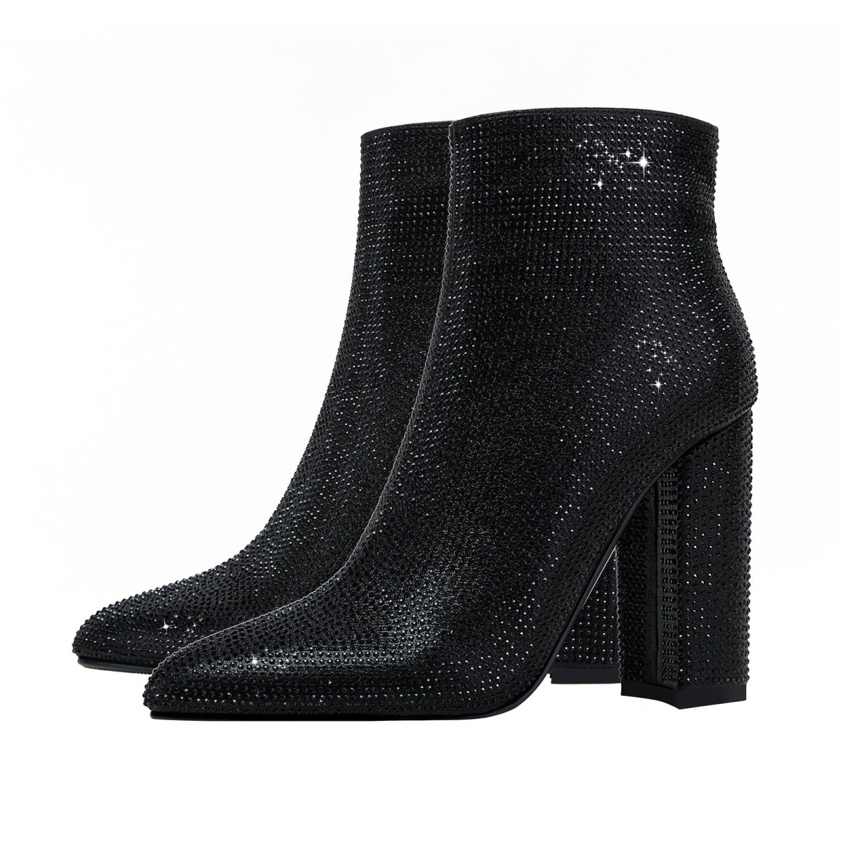 Glam Embellished Ankle Boots-3
