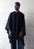Midi recycled wool cape-5