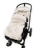 White Natural Sheepskin Stroller Sleeping Bag-0