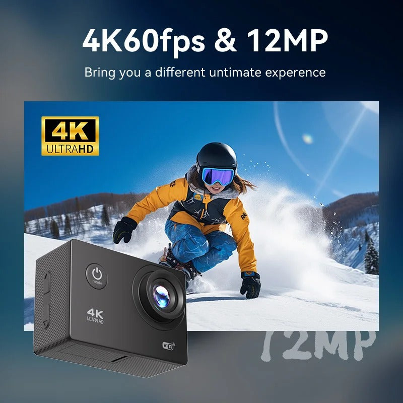 4K Sports Action Camera with WiFi Mini Cam Black-4