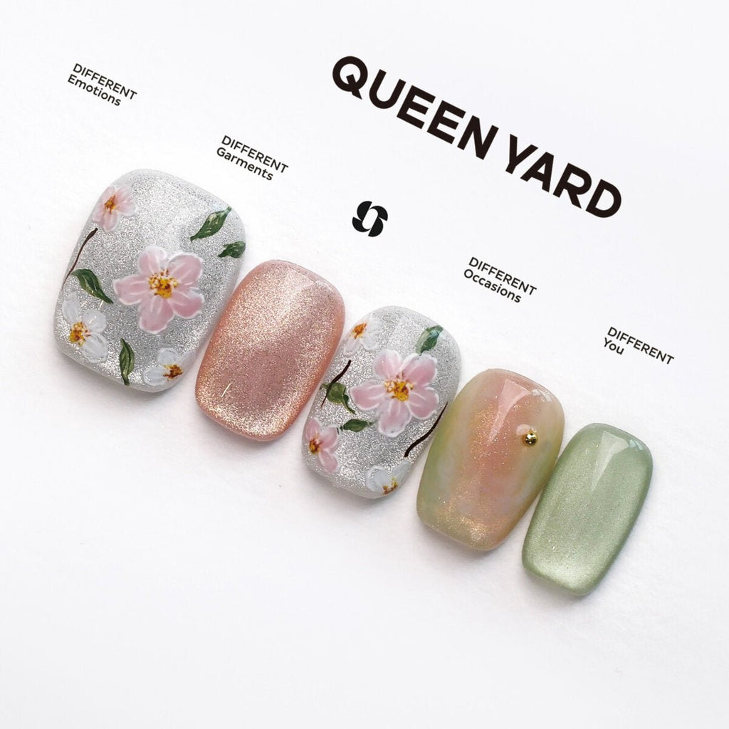 Jasmine Peach 3D Press-On Nails-3