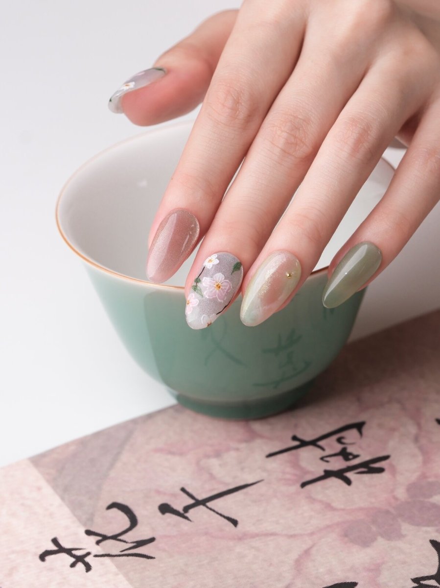 Jasmine Peach 3D Press-On Nails-4