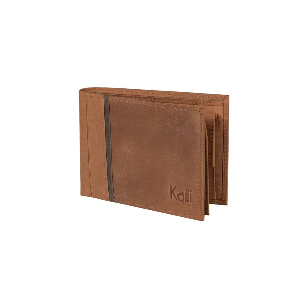 K12220UB | Portafogli Uomo in Vera Pelle pieno fiore, Naked. Colore Cuoio. Protezione RFID. Dimensioni da chiuso: cm 11,5 x 8,3 x 2. Confezione: Scatola regalo fondo/coperchio - Mio NEGOZIO 🌹💐Kaili moodKaili mood