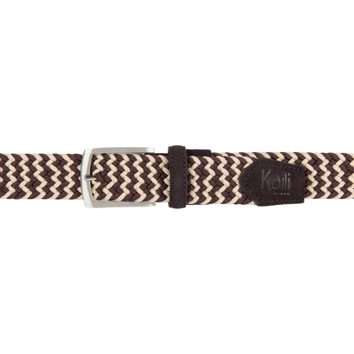 K4004HB | Cintura Intrecciata in Elastico/Pelle. Colore Testa Moro/Corda. Fibbia Nickel Satinato. Dimensioni: cm 120x3,5x0,5 (giro vita cm 105). Confezione: Gift Box rigido fondo/coperchio - Mio NEGOZIO 🌹💐Kaili moodKaili mood