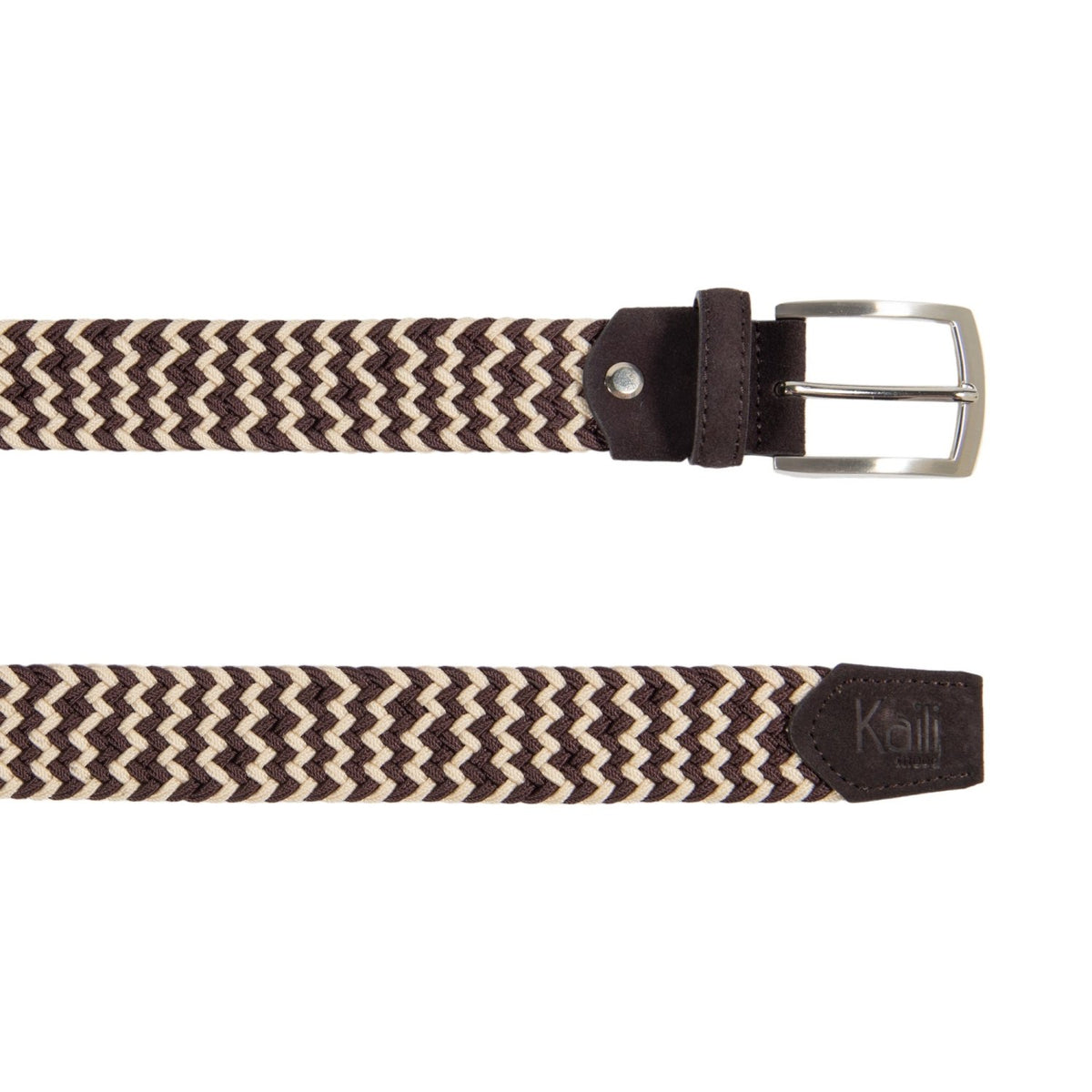 K4004HB | Cintura Intrecciata in Elastico/Pelle. Colore Testa Moro/Corda. Fibbia Nickel Satinato. Dimensioni: cm 120x3,5x0,5 (giro vita cm 105). Confezione: Gift Box rigido fondo/coperchio - Mio NEGOZIO 🌹💐Kaili moodKaili mood