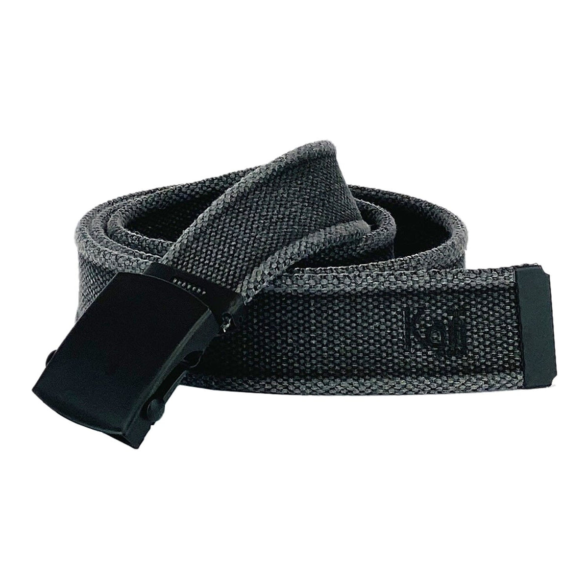 K4010KB | Belt Tape Canvas Stone Washed Col. Anthracite with Matte Black Buckle. Size: 125 x 4 x 0.5 cm One Size - Shortenable. Packaging: hard bottom/cover Gift Box - Mio NEGOZIO 🌹💐Kaili moodKaili mood