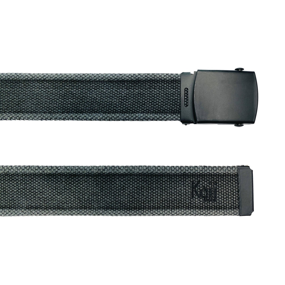 K4010KB | Belt Tape Canvas Stone Washed Col. Anthracite with Matte Black Buckle. Size: 125 x 4 x 0.5 cm One Size - Shortenable. Packaging: hard bottom/cover Gift Box - Mio NEGOZIO 🌹💐Kaili moodKaili mood