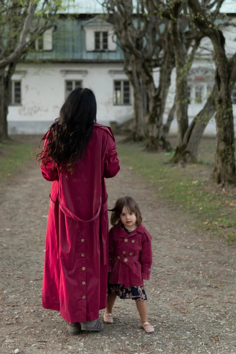 Kid's Trench Coat - Burgundy Red - Cotton - Mio NEGOZIO 🌹💐MellowConceptStoreMellowConceptStore