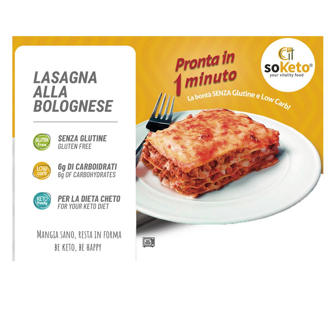 Keto Gluten Free Lasagna with only 6g of carbs, ready in 1 minute!