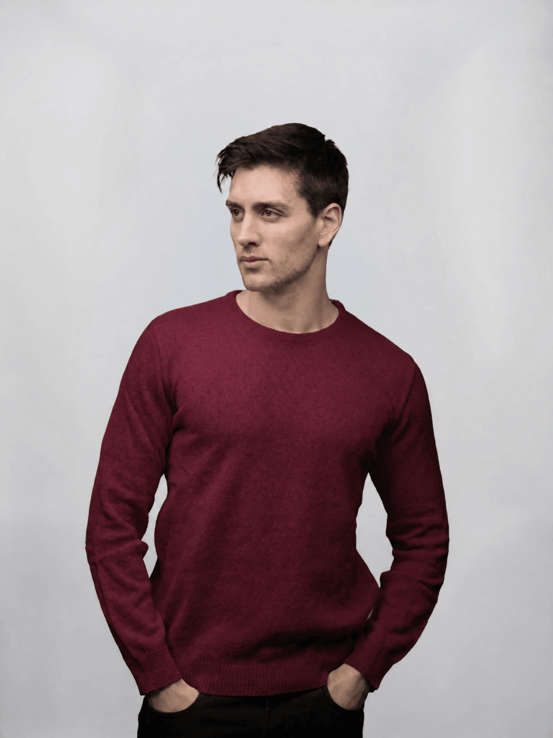 Maglia Uomo Lana Merino Girocollo Sopravissana - Filiera Corta - Mio NEGOZIO 🌹💐LanaioliLanaioli