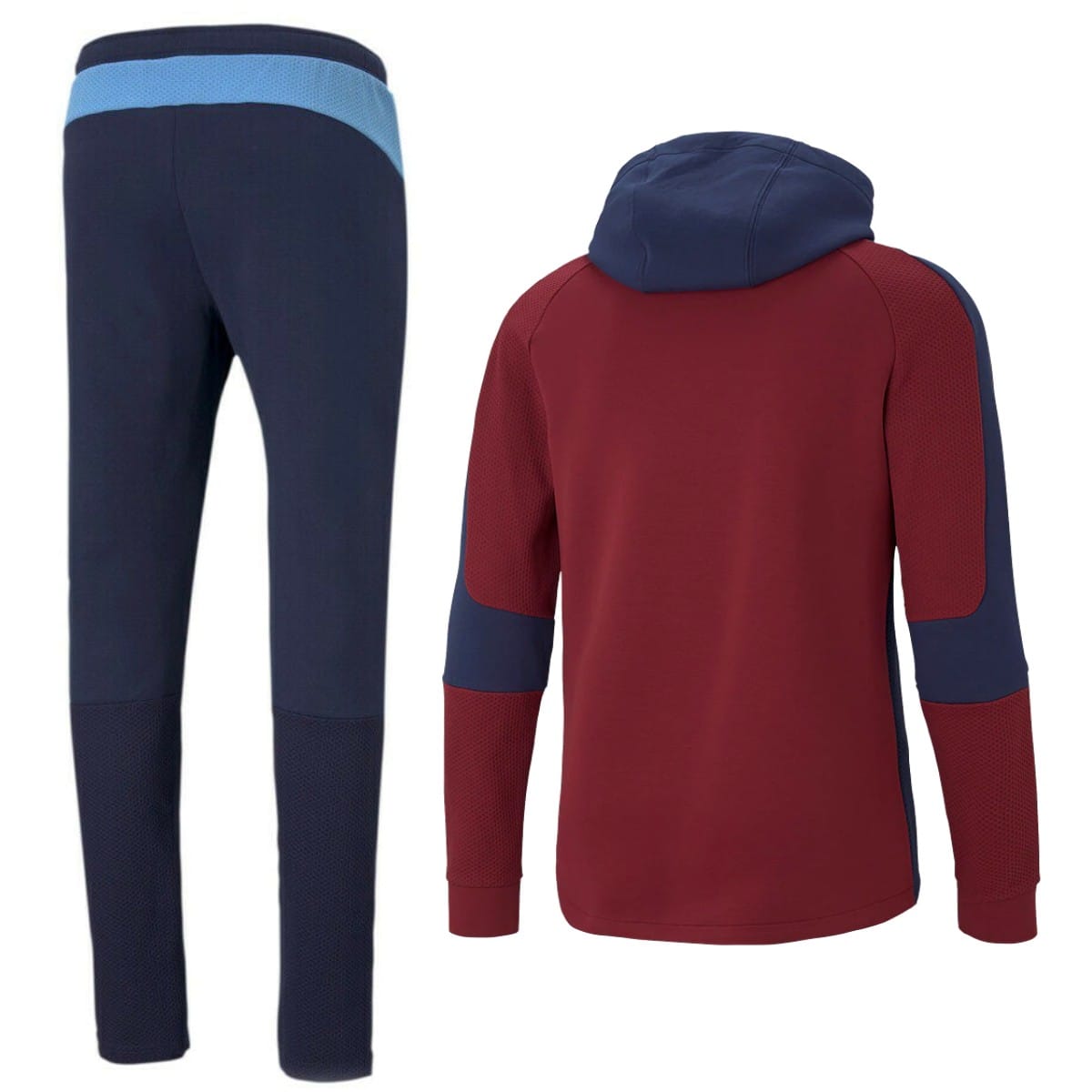 Manchester City Evostripe hooded presentation tracksuit 2021 red - Puma-1