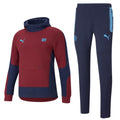 Manchester City Evostripe hooded presentation tracksuit 2021 red - Puma-0