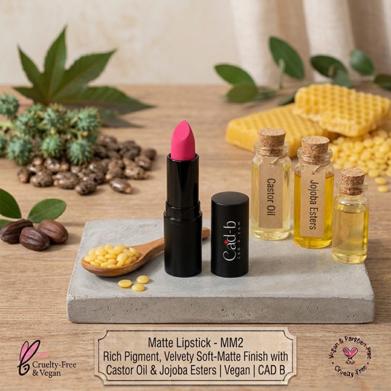Matte Lipstick - MM2 | Rich Pigment, Velvety Soft-Matte Finish with Castor Oil & Jojoba Esters | Vegan | CAD B - Mio NEGOZIO 🌹💐Cad bCad b