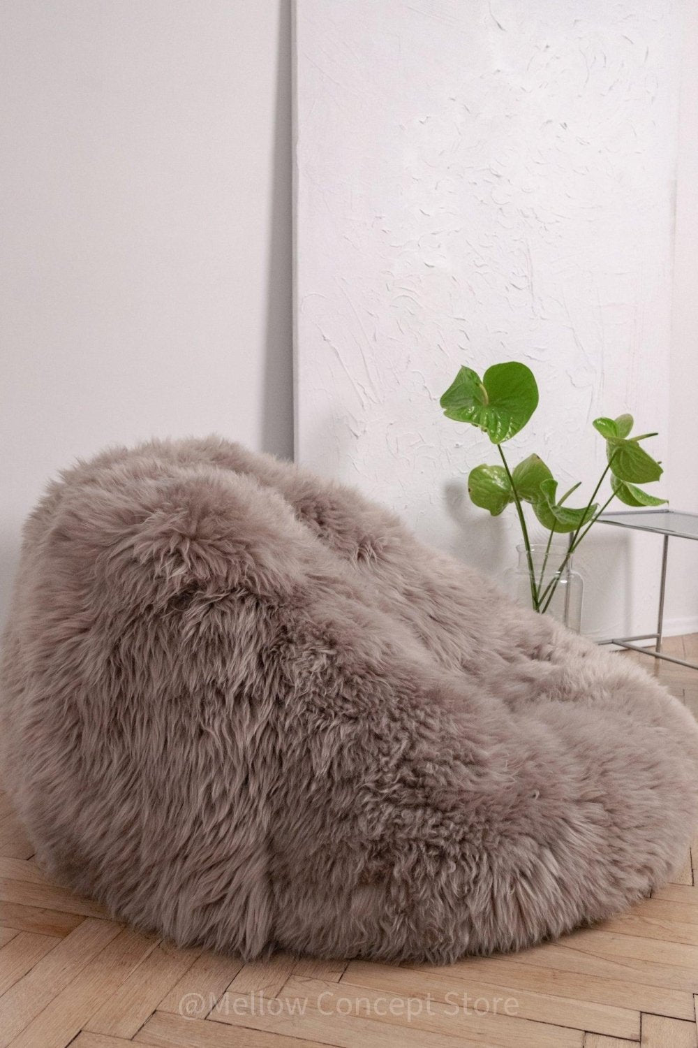 Natural Sheepskin Beanbag - Greige - Mio NEGOZIO 🌹💐MellowConceptStoreMellowConceptStore