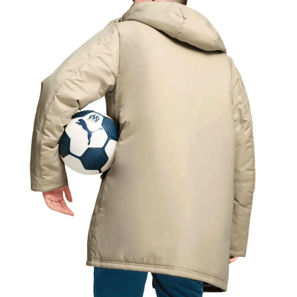 Olympique Marseille light gold padded bench jacket 2024/25 - Puma-1