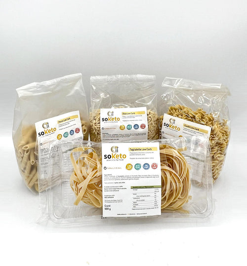 "ALL IN KETO TASTING BOX" Pasta, bread, pizza, desserts, Low Carb Protein Ketogenic