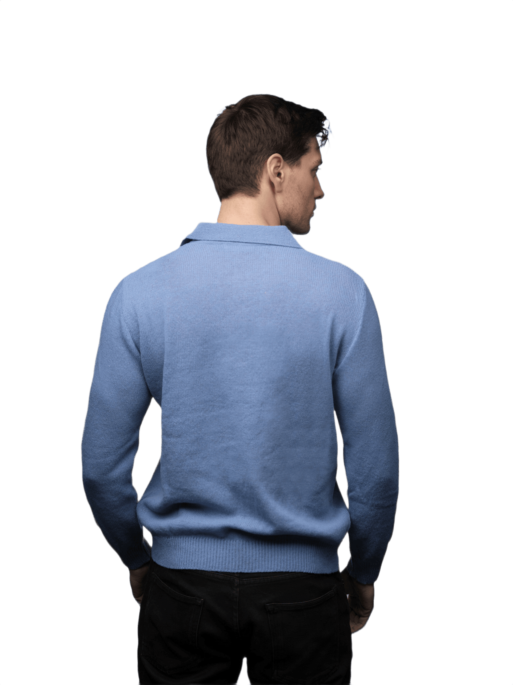 Polo Uomo Manica Lunga Lana Merino Sopravissana - Filiera Corta-4
