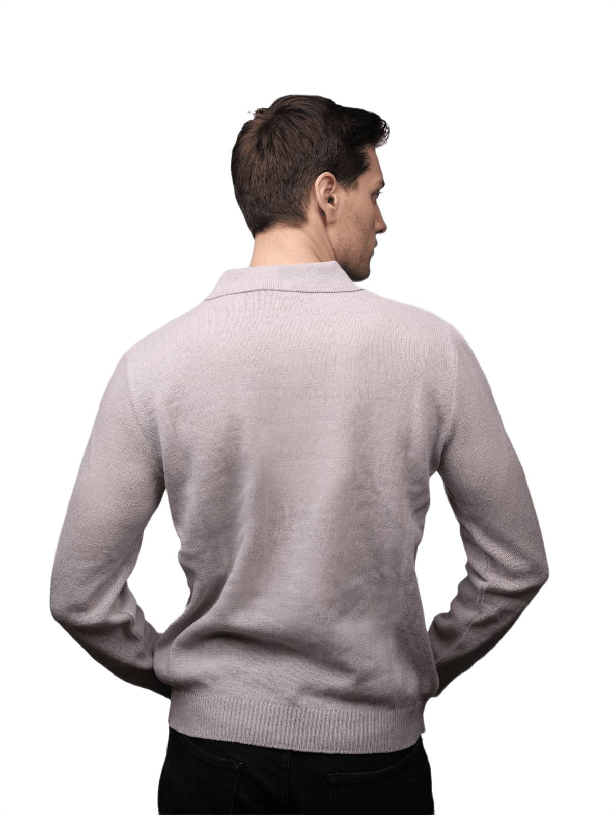 Polo Uomo Manica Lunga Lana Merino Sopravissana - Filiera Corta-1