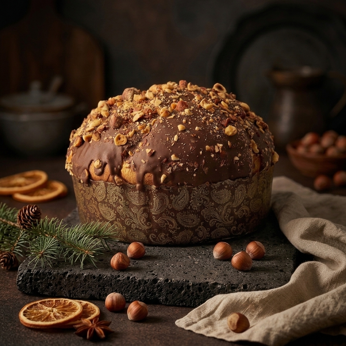 Panettone alla Nocciola – Irresistibile Panettone Artigianale per le Feste