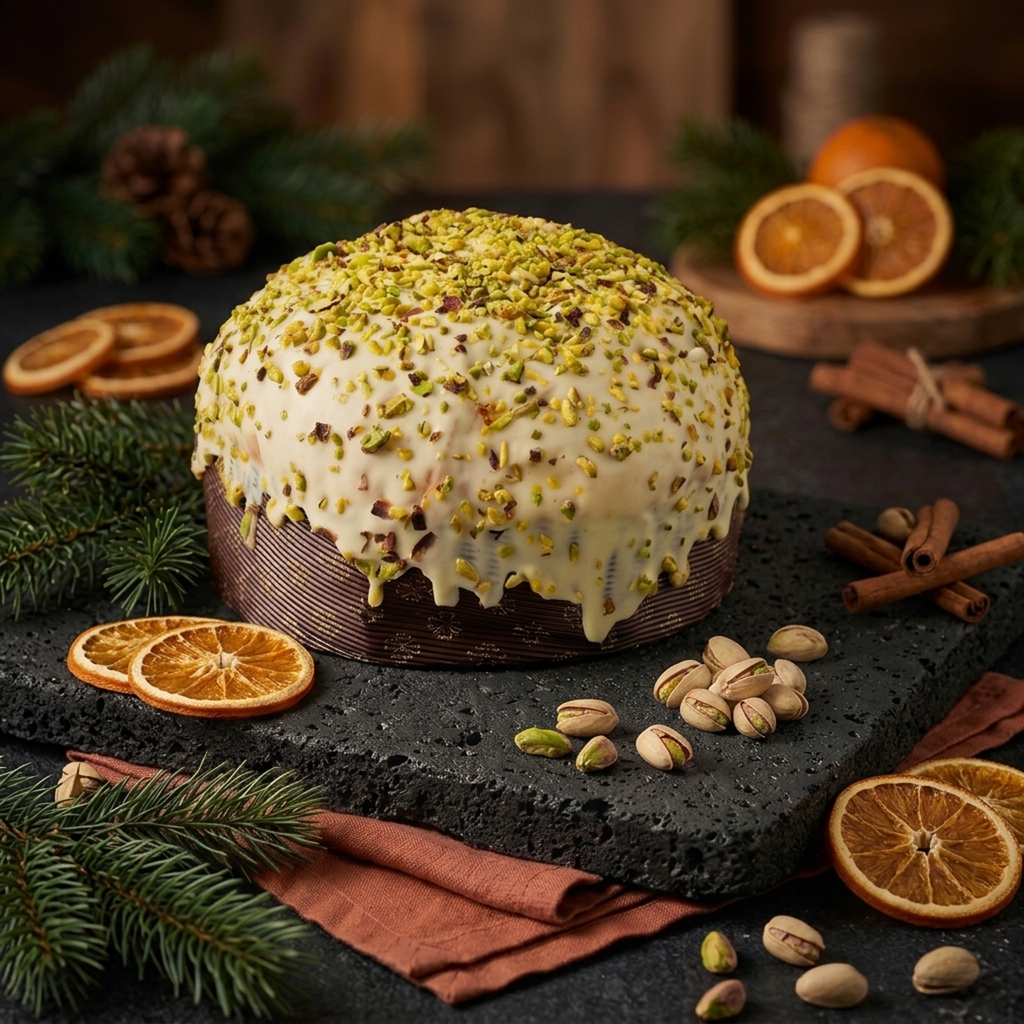 Panettone al Pistacchio – Irresistibile Panettone Artigianale di Sicilia per le Feste