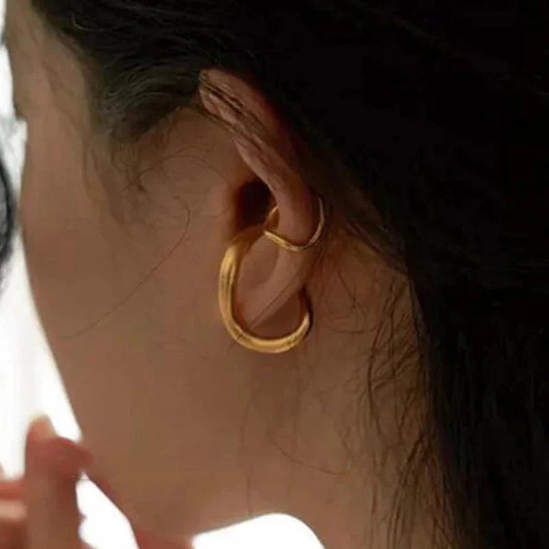 Punk Irregular Geometric Ear Cuff Earrings for Women Non-Piercing Metal Ear Clip Earring Fake Cartilage Fashion Jewelry Party - Mio NEGOZIO 🌹💐MAIDEN-ARTMAIDEN-ART
