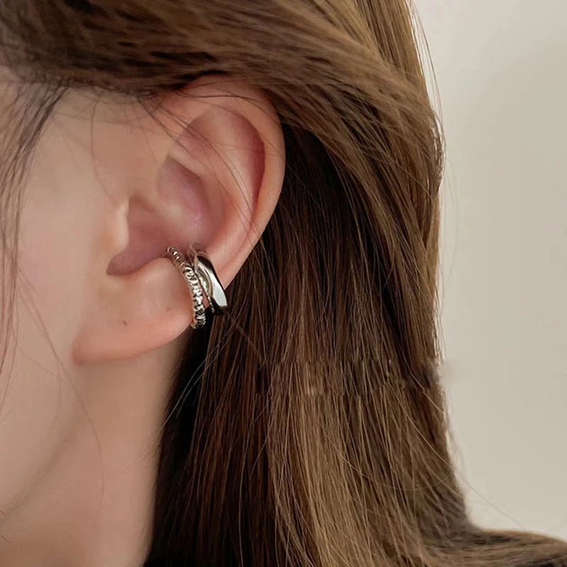 Punk Irregular Geometric Ear Cuff Earrings for Women Non-Piercing Metal Ear Clip Earring Fake Cartilage Fashion Jewelry Party - Mio NEGOZIO 🌹💐MAIDEN-ARTMAIDEN-ART