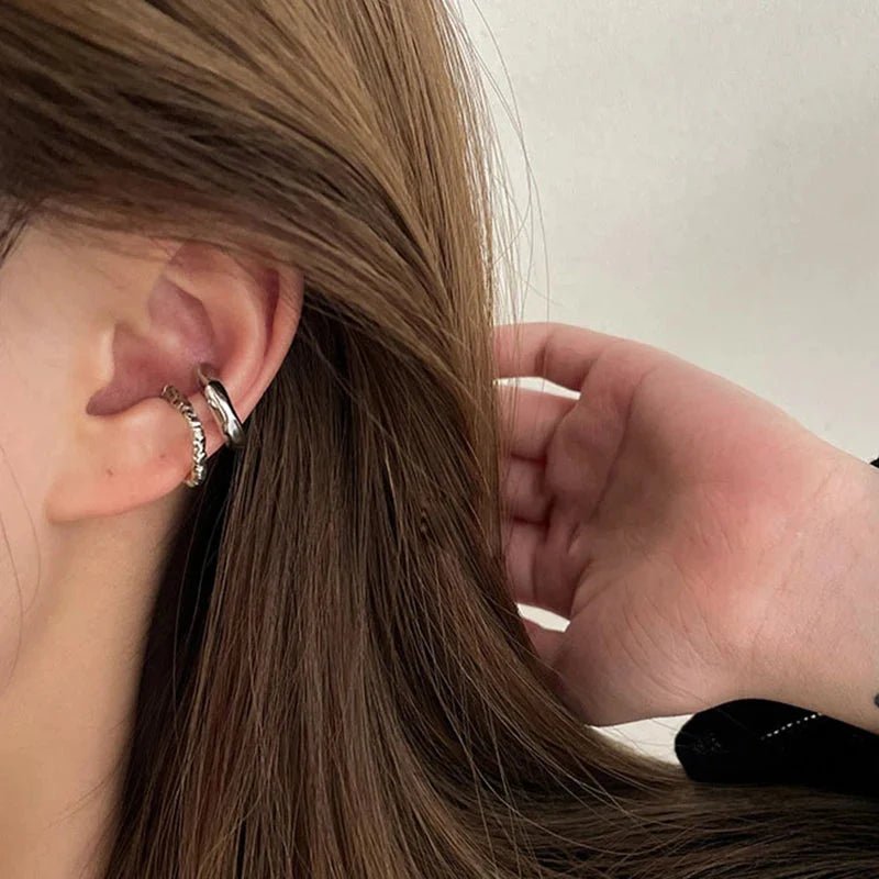 Punk Irregular Geometric Ear Cuff Earrings for Women Non-Piercing Metal Ear Clip Earring Fake Cartilage Fashion Jewelry Party - Mio NEGOZIO 🌹💐MAIDEN-ARTMAIDEN-ART