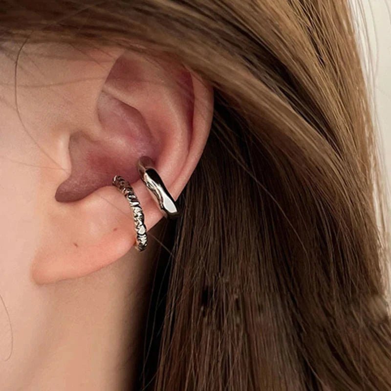 Punk Irregular Geometric Ear Cuff Earrings for Women Non-Piercing Metal Ear Clip Earring Fake Cartilage Fashion Jewelry Party - Mio NEGOZIO 🌹💐MAIDEN-ARTMAIDEN-ART