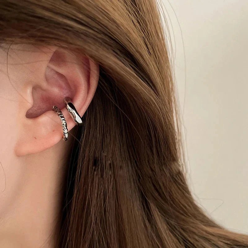 Punk Irregular Geometric Ear Cuff Earrings for Women Non-Piercing Metal Ear Clip Earring Fake Cartilage Fashion Jewelry Party - Mio NEGOZIO 🌹💐MAIDEN-ARTMAIDEN-ART