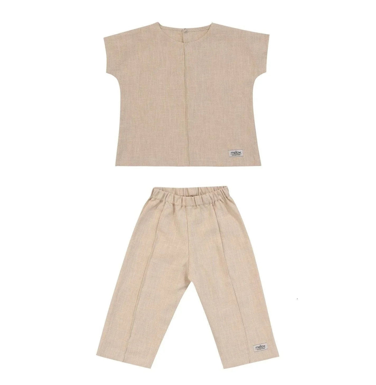 Ramie Baby/Kid Clothing Set - Beige - Mio NEGOZIO 🌹💐MellowConceptStoreMellowConceptStore