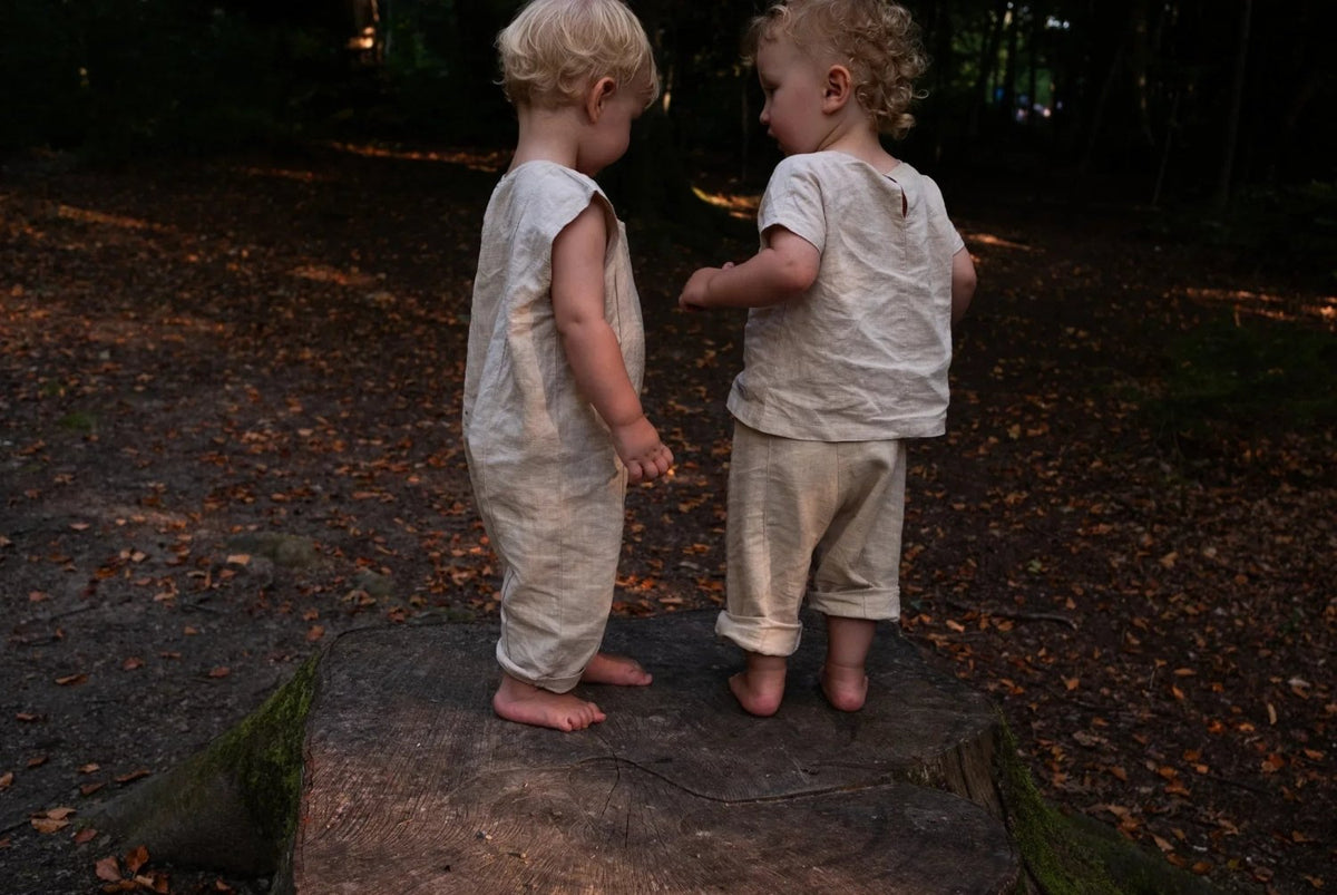Ramie Baby/Kid Clothing Set - Beige - Mio NEGOZIO 🌹💐MellowConceptStoreMellowConceptStore