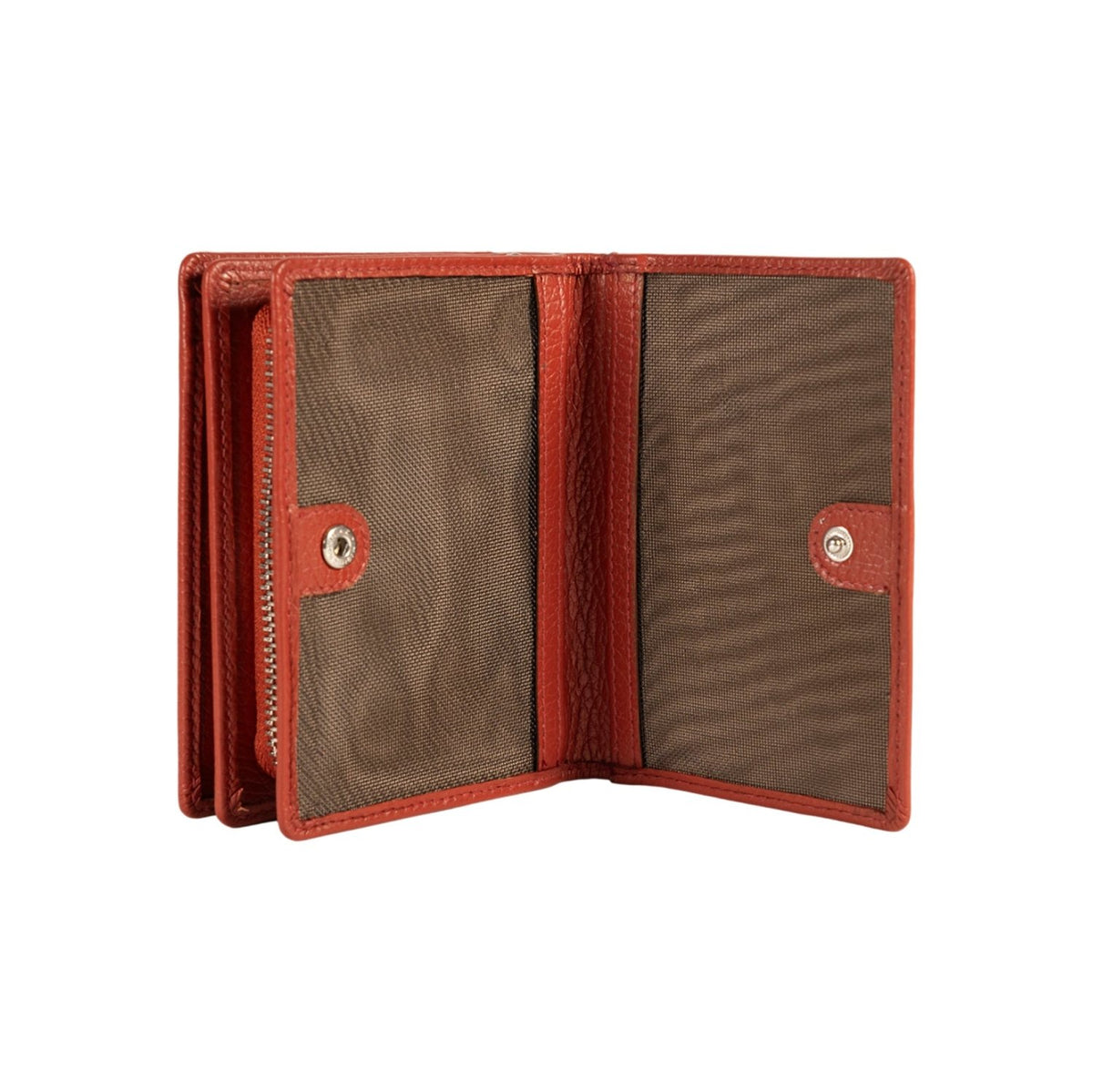 RB1080SAM | Portafogli Donna Made in Italy in Vera Pelle grana Dollaro. Colore Paprika. Dimensioni (da chiuso): cm 13 x 9 x 2,5 - Mio NEGOZIO 🌹💐RENATO BORZATTA - Italy since 1978 -RENATO BORZATTA - Italy since 1978 -