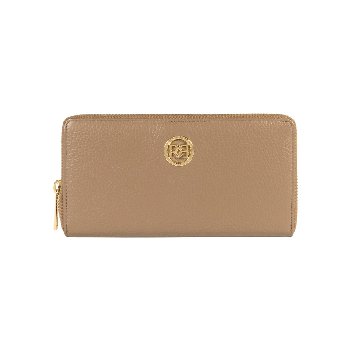RB1081GAQ | Portafogli Donna con chiusura lampo Made in Italy in Vera Pelle grana Dollaro. Colore Taupe. Dimensioni: cm 20 x 10 x 2,5 - Mio NEGOZIO 🌹💐RENATO BORZATTA - Italy since 1978 -RENATO BORZATTA - Italy since 1978 -