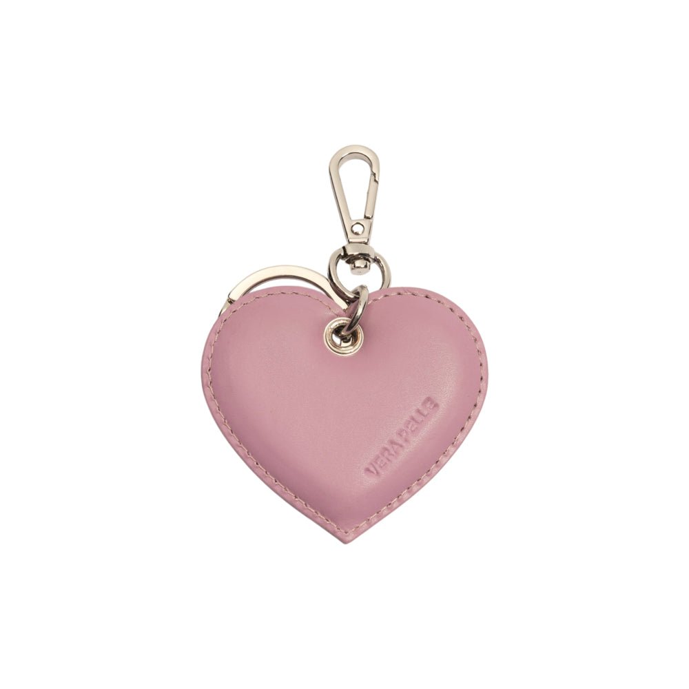 RB1082SCI | Portachiavi Heart Charm Made in Italy in in Vera Pelle Liscia Opaca. Colore Lilla - Mio NEGOZIO 🌹💐RENATO BORZATTA - Italy since 1978 -RENATO BORZATTA - Italy since 1978 -