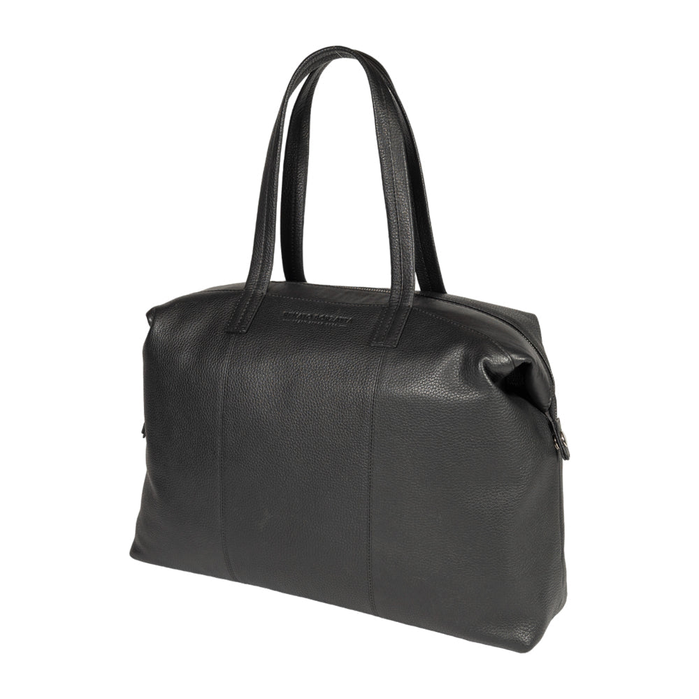 RB2004A | Borsa Shopping Trasformabile in Bauletto in Vera Pelle pieno fiore, grana dollaro/leggera. Doppio manico. Colore Nero. Dimensioni: cm 43 x 36 x 14. Confezione: Sacchetto in Tessuto non Tessuto - Mio NEGOZIO 🌹💐RENATO BORZATTA - Italy since 1978 -RENATO BORZATTA - Italy since 1978 -