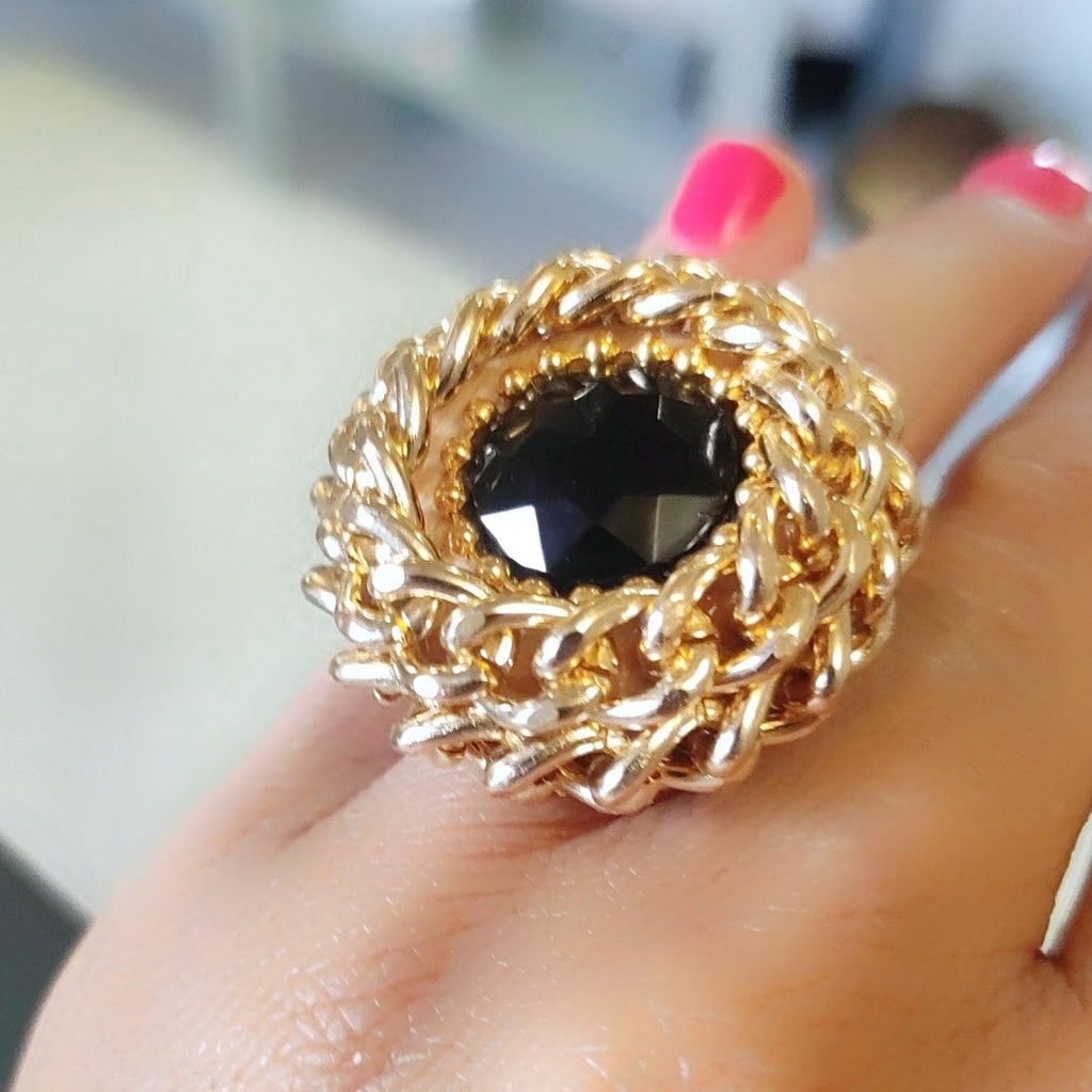Anello Rockabilly Black Gold-2