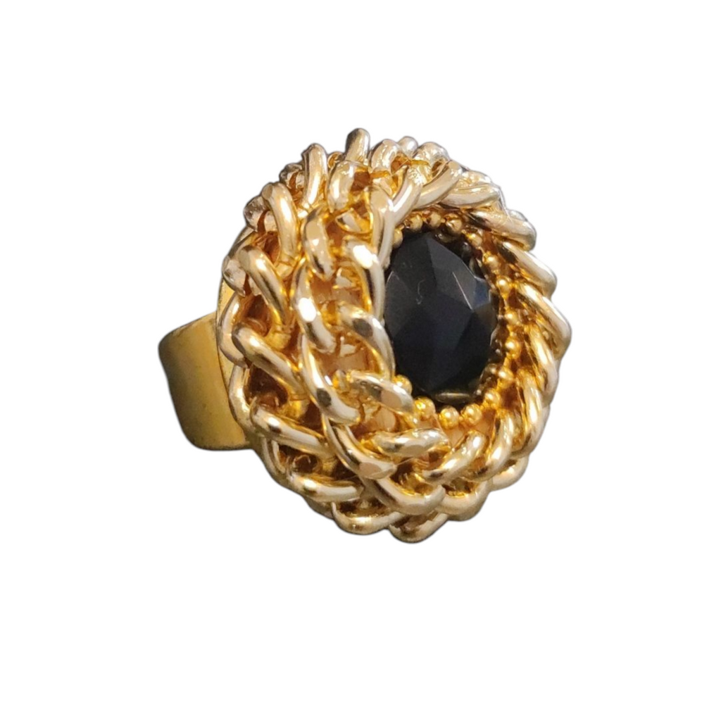 Anello Rockabilly Black Gold-1