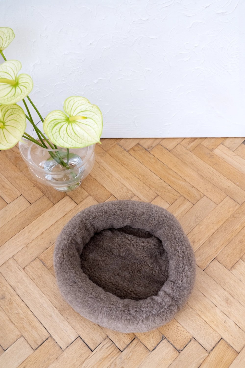 Round Natural Wool Pet Bed - Beige - Mio NEGOZIO 🌹💐Mellow Pet StoreMellow Pet Store