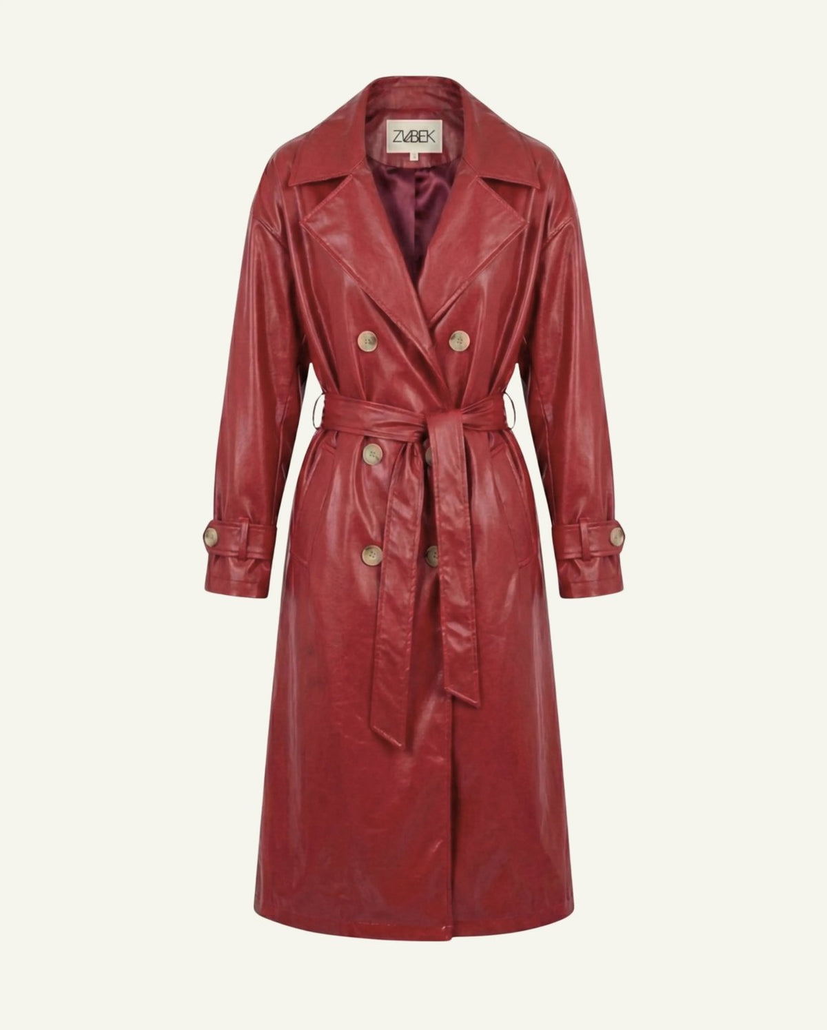 Trench Coat - Burgundy Red - Mio NEGOZIO 🌹💐ZUBEKZUBEK
