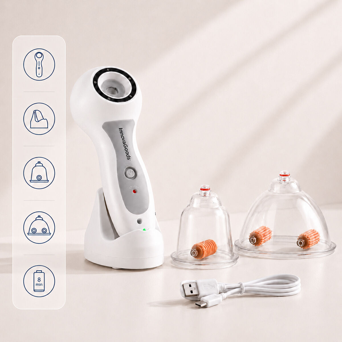 Pro Anti-Cellulite Vacuum Device InnovaGoods-6
