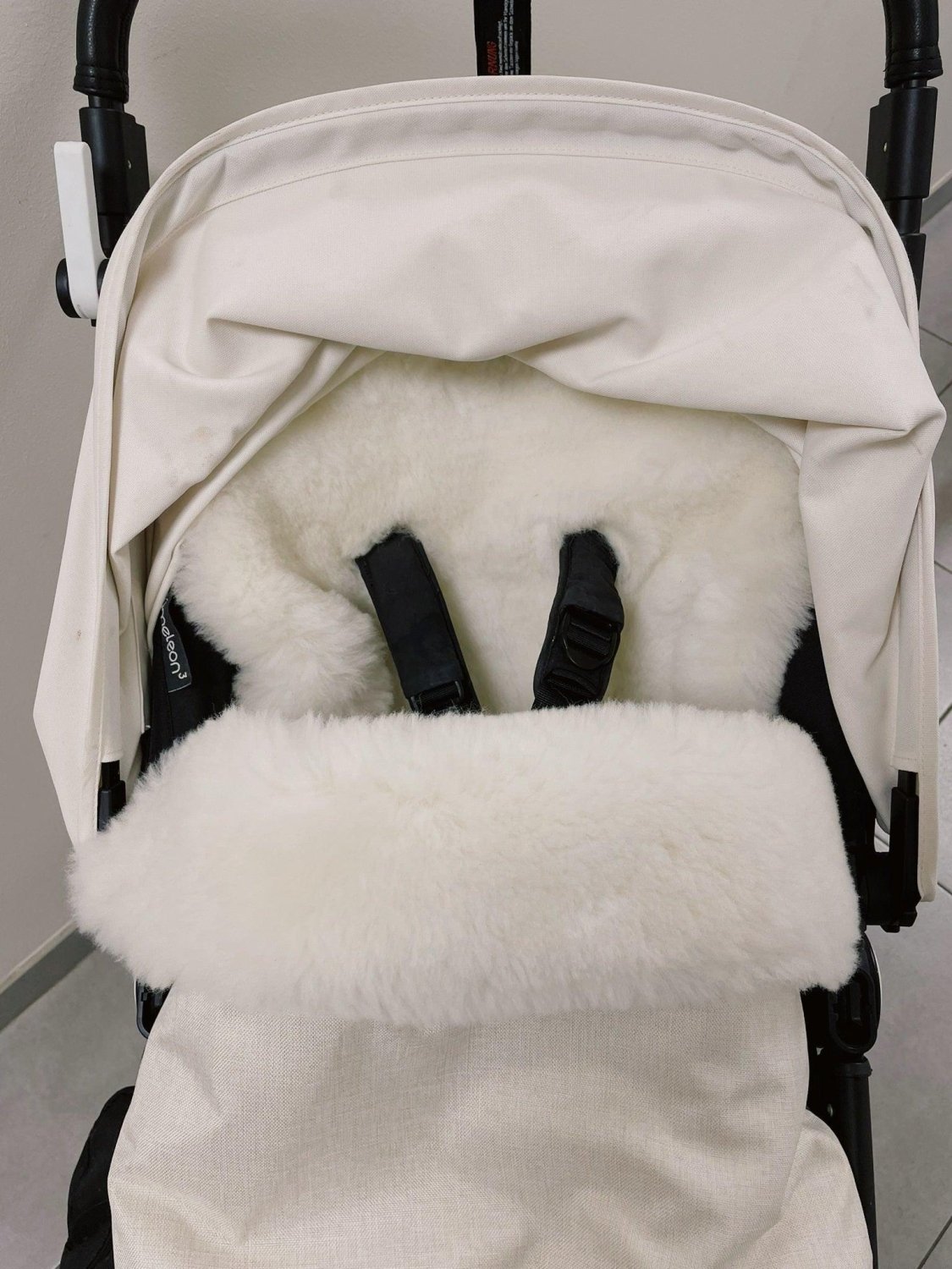 White Natural Sheepskin Stroller Sleeping Bag - Mio NEGOZIO 🌹💐Mellow Concept StoreMellow Concept Store